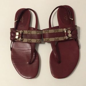Gucci GG monogram thong sandal